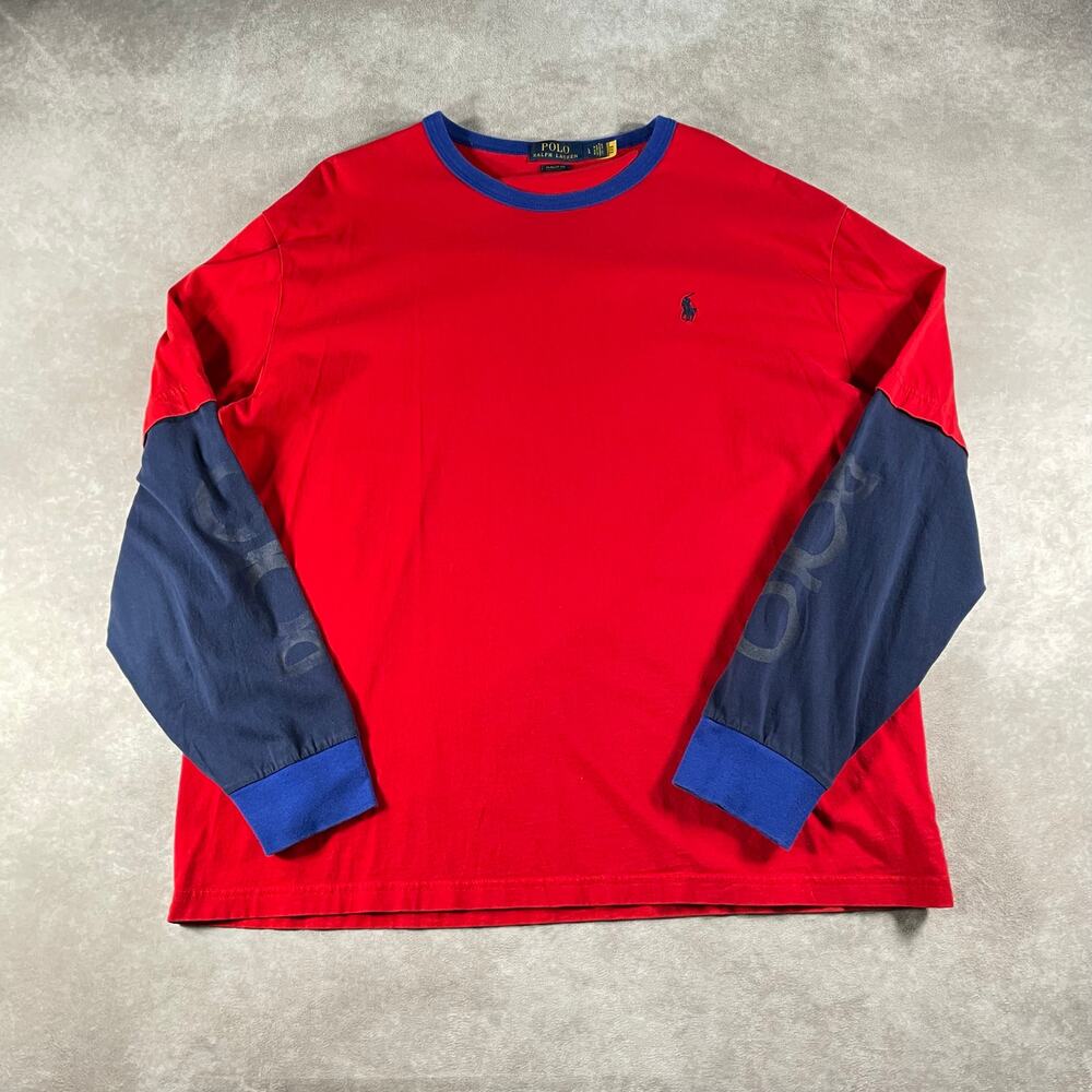 Polo Ralph Lauren Classic Fit Spell Out Blue Red XL T-shirt